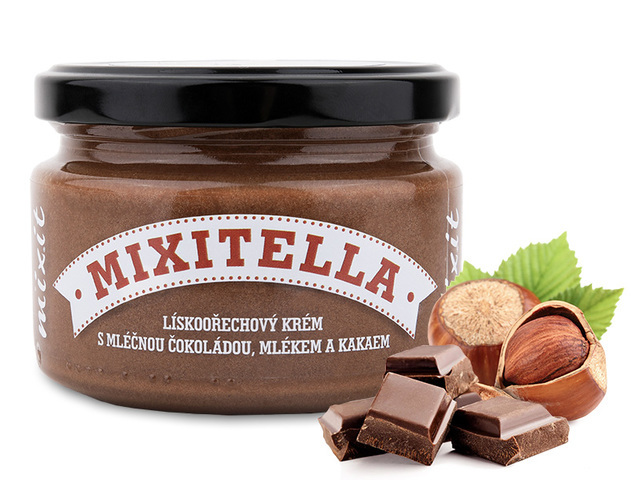 Mixitella - Lieskový orech s mliečnou čokoládou, mliekom a kakaom 250 g