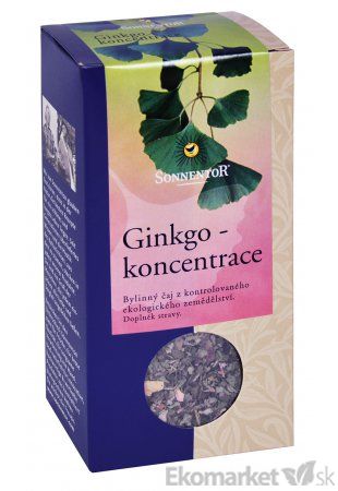 BIO Ginko koncentrácia Sonnentor 50g - sypaný čaj