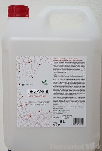 Dezanol- plošná dezinfekcia 5 l