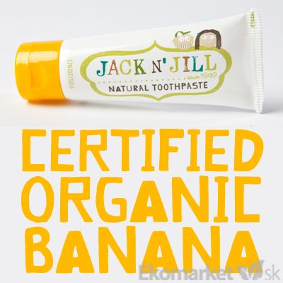 Prírodná detská zubná pasta banánová s nechtíkom Jack N' Jill