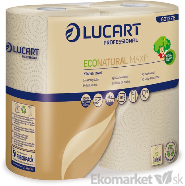 Eko - papierové kuchynské utierky LUCART - 2 vrstvové 2ks