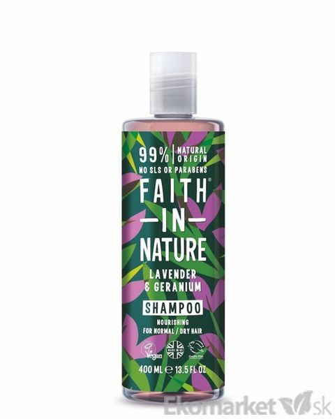 Eko- šampón Faith in Nature - levanduľa a geránium 400 ml