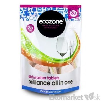 Eko-tablety do umývačky riadu 3v1 Ecozone 25 tbl.