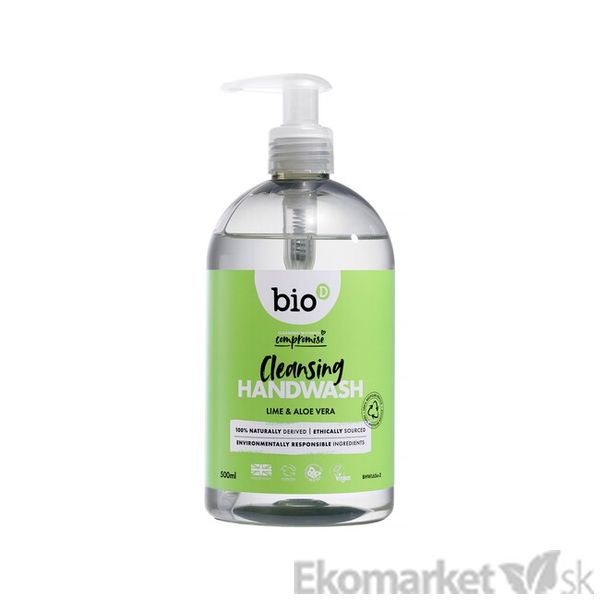 Eko - tekuté antibakteriálne mydlo na ruky BIO D - 500ml -limetka a aloe vera