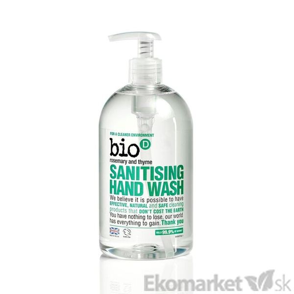 Eko - tekuté antibakteriálne mydlo na ruky BIO D - 500ml - tymián a rozmarín