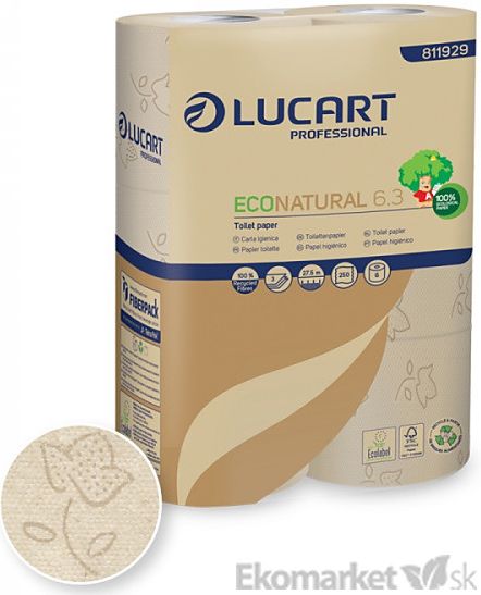 Eko - toaletný papier LUCART - 3 vrstvové 6 ks