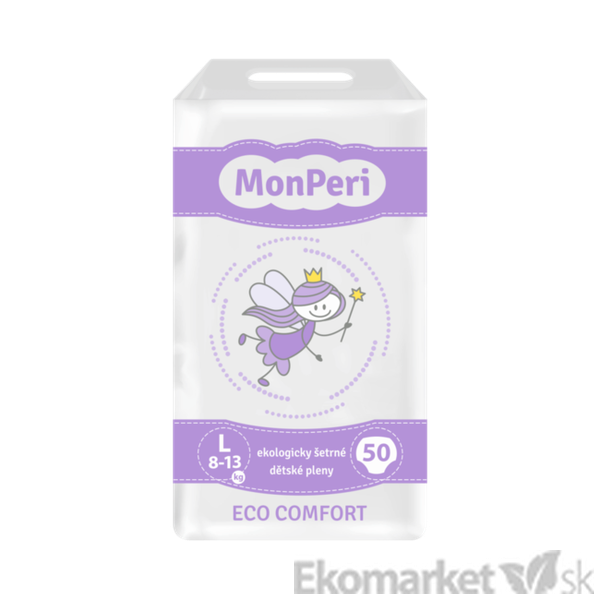 MonPeri Eco Comfort detské jednorázové plienky L 8 - 13kg 50ks