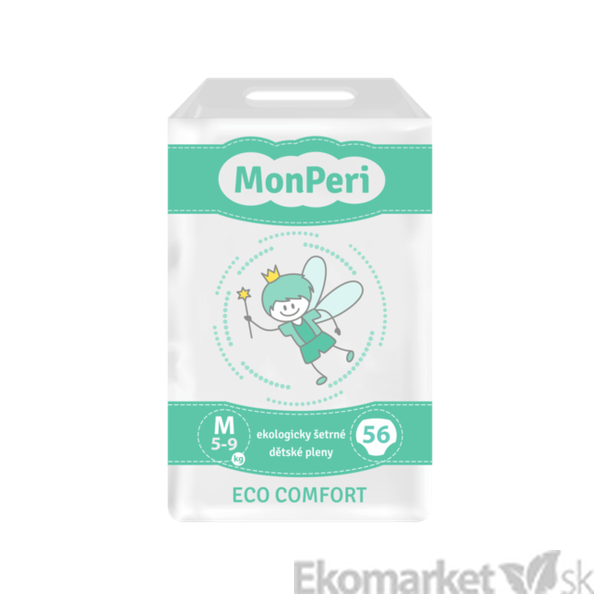MonPeri Eco Comfort detské jednorázové plienky M 5 - 8kg 56ks