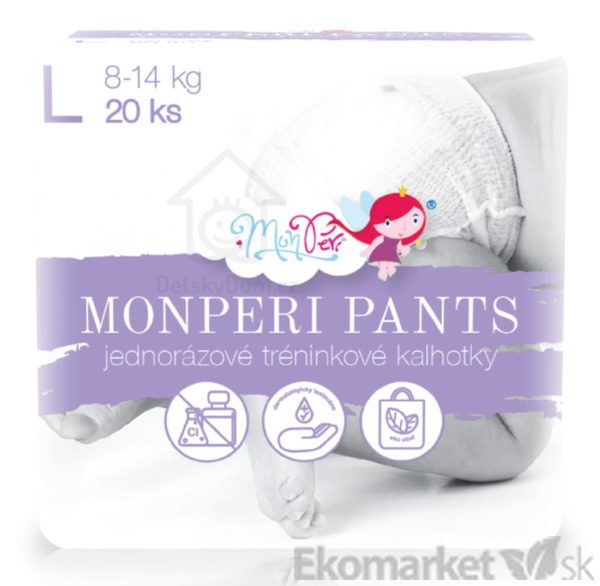 MonPeri ekologické nohavičkové jednorázové plienky L 8 - 13kg 20ks