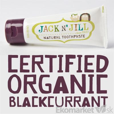 Prírodná detská zubná pasta čierna ríbezla s nechtíkom Jack N' Jill