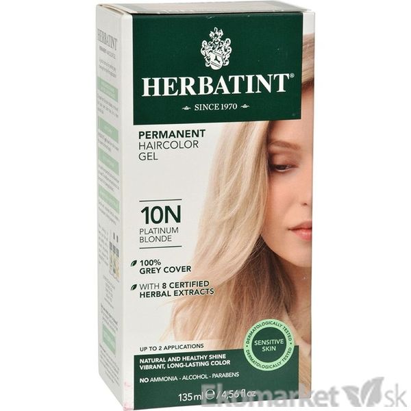 Prírodná farba na vlasy Herbatint 10N - platinová blond