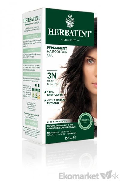 Prírodná farba na vlasy Herbatint 3N - tmavý gaštan