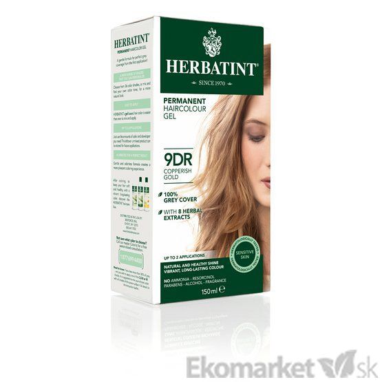 Prírodná farba na vlasy Herbatint 9DR - medeno zlatá