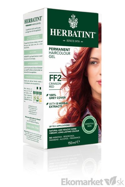 Prírodná farba na vlasy Herbatint FF2 - karmínová červená