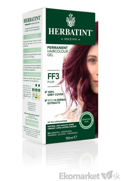 Prírodná farba na vlasy Herbatint FF3 - slivka