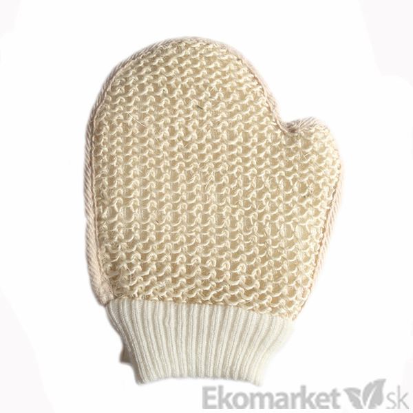 Prírodná masážna rukavica lufa/sisal 22x16 cm