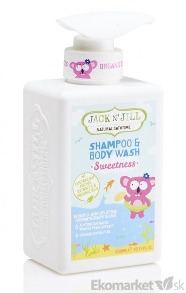 Prírodný detský šampón a sprchový gél Jack N´ Jill 300ml - Sweetness