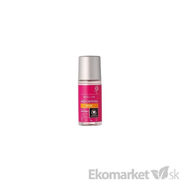Prírodný guličkový deodorant roll-on URTEKRAM 50 ml - ruža