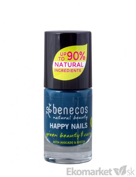 Prírodný lak na nechty Benecos - nordic blue 8 free 5 ml