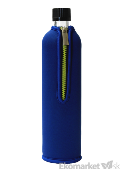 Sklenená fľaša v neopréne Dora´s 500 ml - modrá